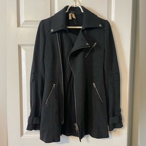 Free People Asymmetrical Zip Up Jacket